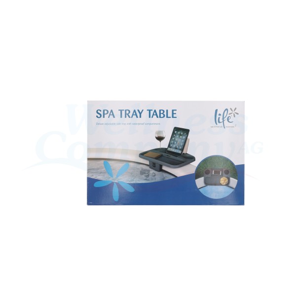 Spa Tray Table - Kunsstoff Tisch für Whirlpool und Swim Spa, grau