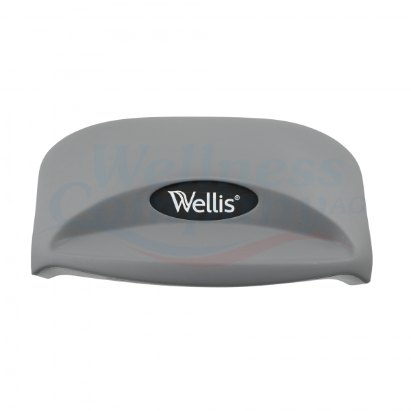 Wellis Whirlpool Skimmer-Filter-Abdeckung - grau mit Logo